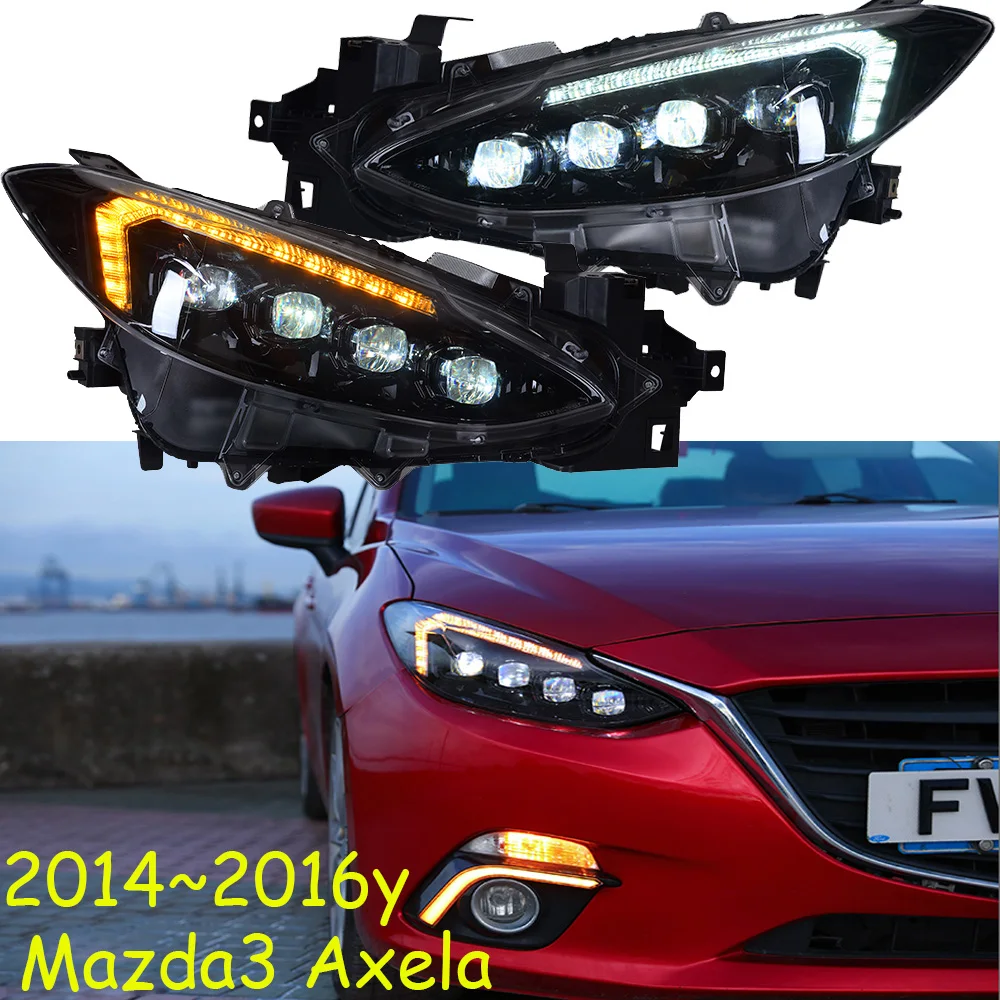 Car bumper headlamp Mazda3 axela headlight 2014~2016y All in LED DRL car accessories mazda3 axela daytime light fog