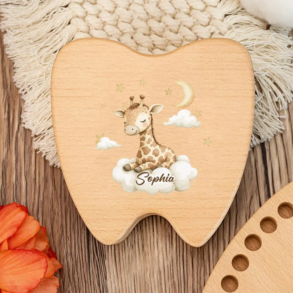 Personalized Wooden Tooth Fairy Box Boy Girl Tooth Box Keepsake for Milk Teeth Kids Birthday Gifts Baby Shower Gift