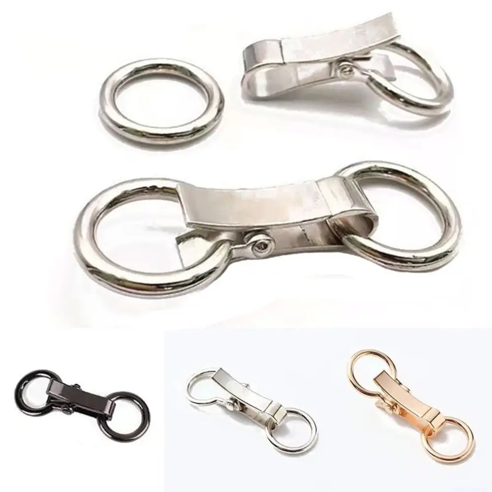 

2PCS Bag Button Snap Fastener Coat Buckle Alloy Double Ring Clothing Buckle Metal Clothing Accessories Belt Button Sewing