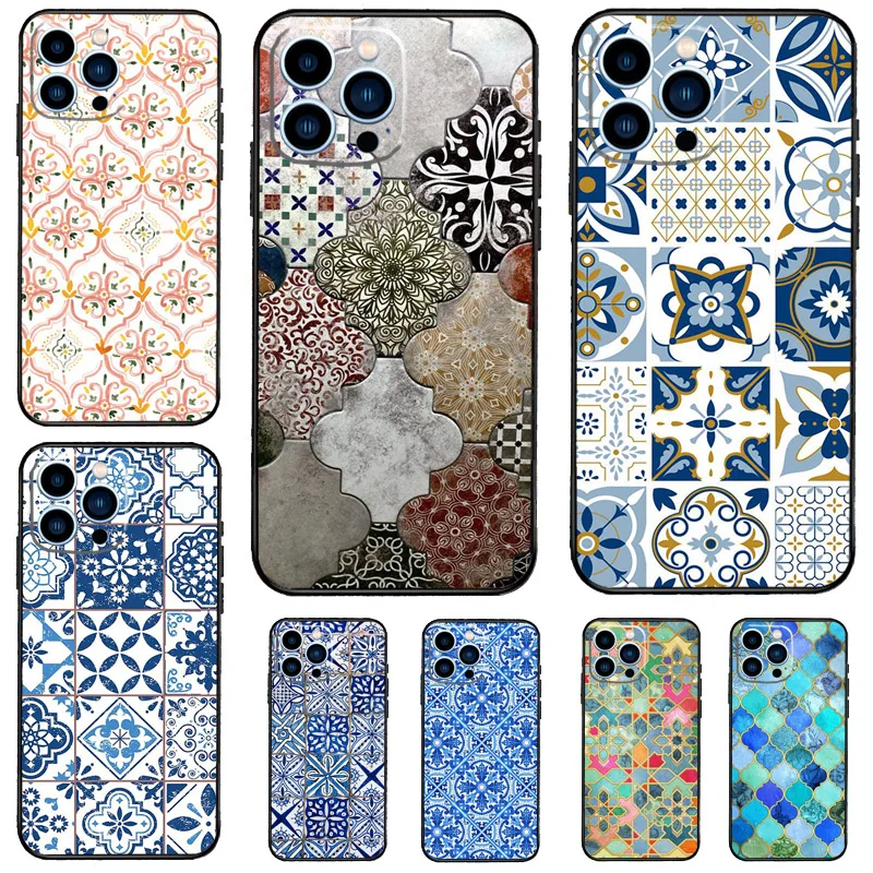 Moroccan Pattern Case For Samsung Galaxy M12 M32 M52 M15 M35 M55 M31 M56 M36 M16 M06 M13 M33 M53 M14 M34 M54