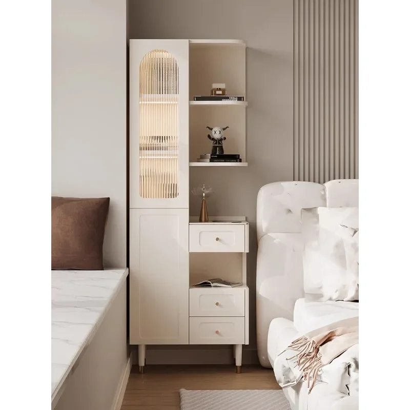 Smart bedside table storage cabinet, new simple modern shelf, home bedroom, bedside bookcase, integrated storage cabinet