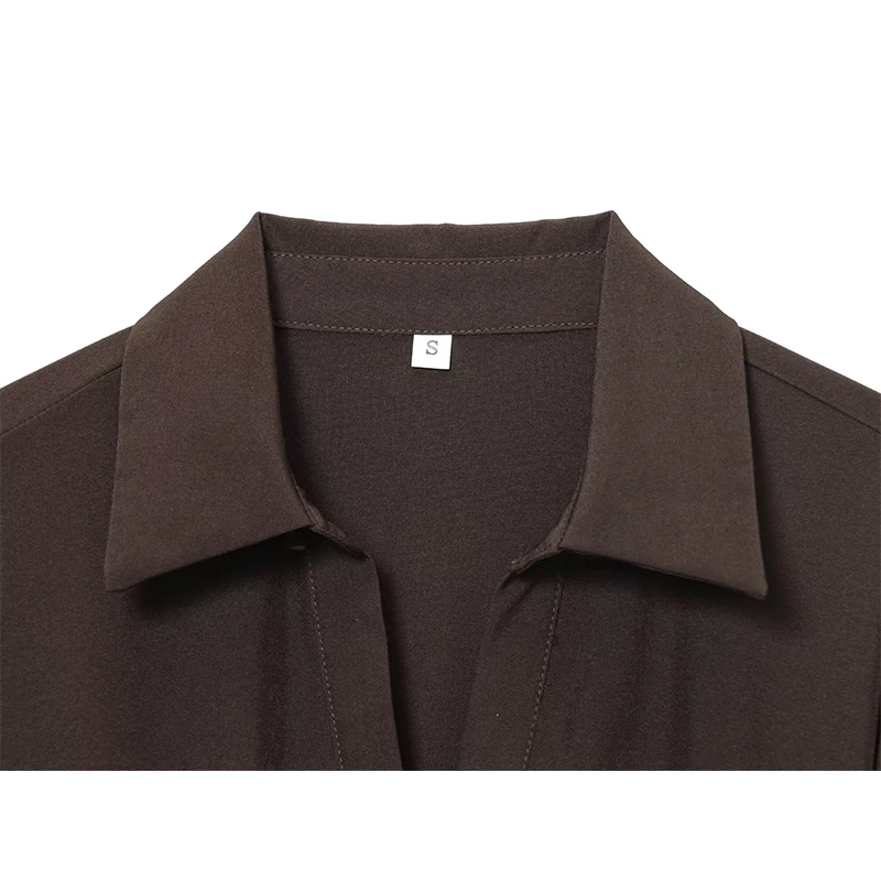 Damskie długie sukienki z paskiem w stylu koszulowym, sukienki midi w stylu vintage, eleganckie sukienki na imprezę dla kobiet