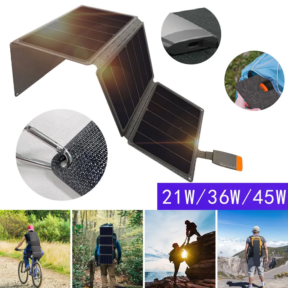 

36W solar folding charging board outdoor mobile phone tablet portable charger integrated laminated photovoltaic folding bag