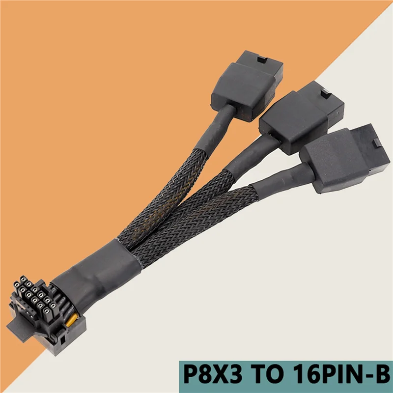 

QWE-1 PCS 4X8pin PCI-E To 16Pin(12+4) PCI-E 5.0 12VHPWR Connector 90-Degree Elbow Cable GPU RTX4090 RTX4080 Series P8X3 To 16PIN