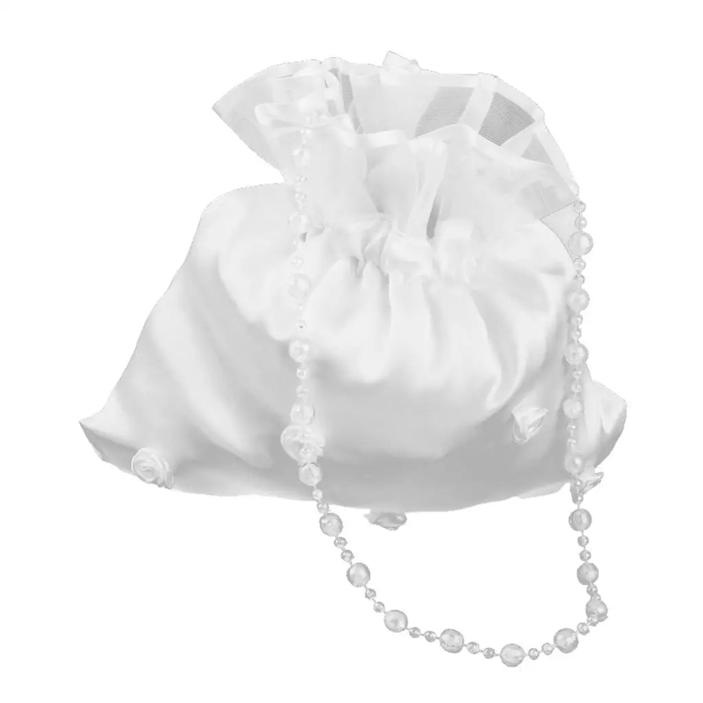 Pearl Dolly Bag Luxury Designer Evening Handbag Faux Pearl Trim for Girls for Prom and Wedding Events