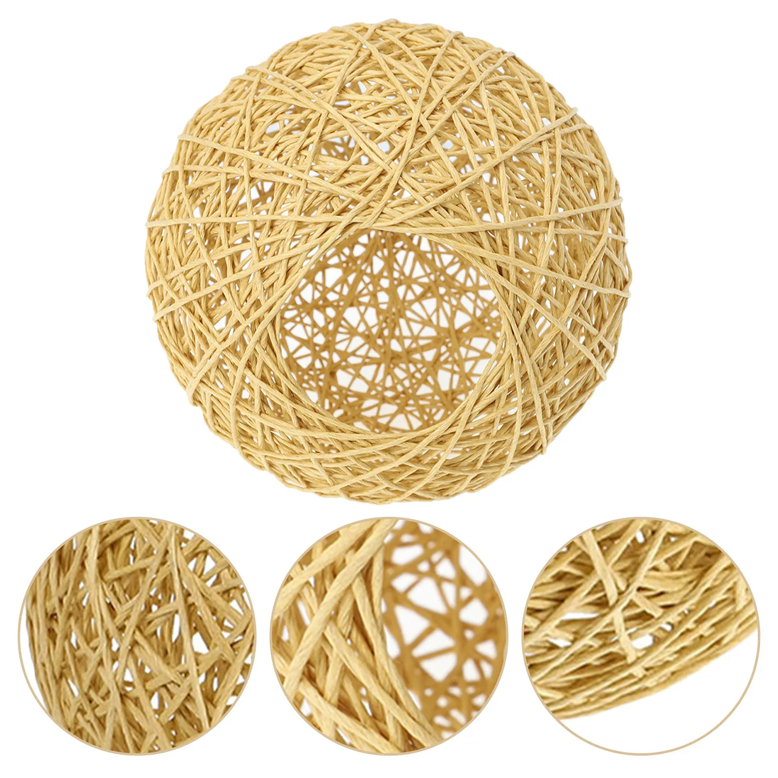 

Premium Woven Lamp Shade Lightweight Compact Replacement Cover for Pendant Lamp Hanging Light Fixture in Hotel Restaurant Cafe