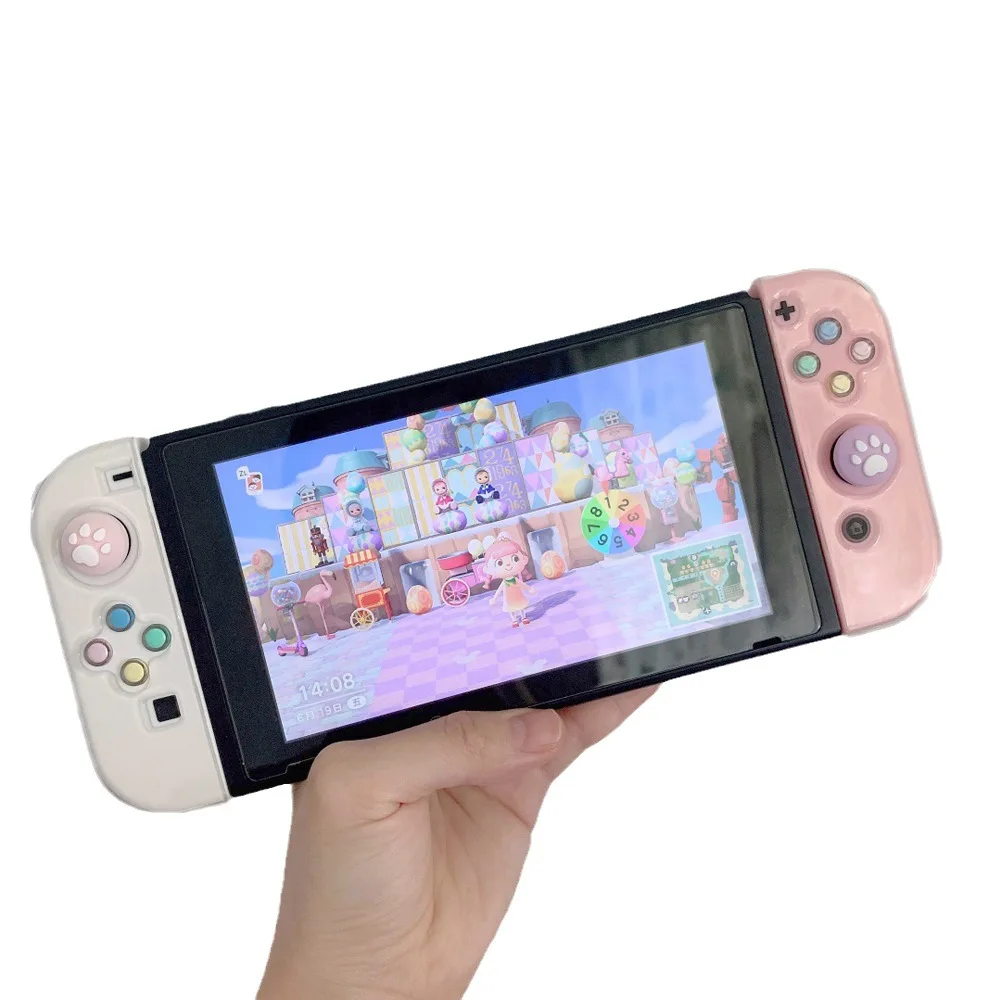 Przezroczyste kryształowe kolorowy przycisk ABXY wskazówki klawisze dla kontrolera Switch NS Nintendo Joy-con kontroler lewego prawego — zdjęcie 5