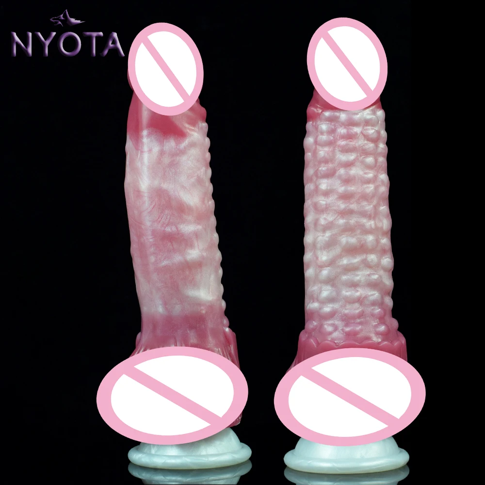 

NYOTA Bumpy Monster Dildo Butt Plug Long Silicone Penis Anal Dildos Vagina Friction G-Point Massage Sex Toys For Adult Women Men