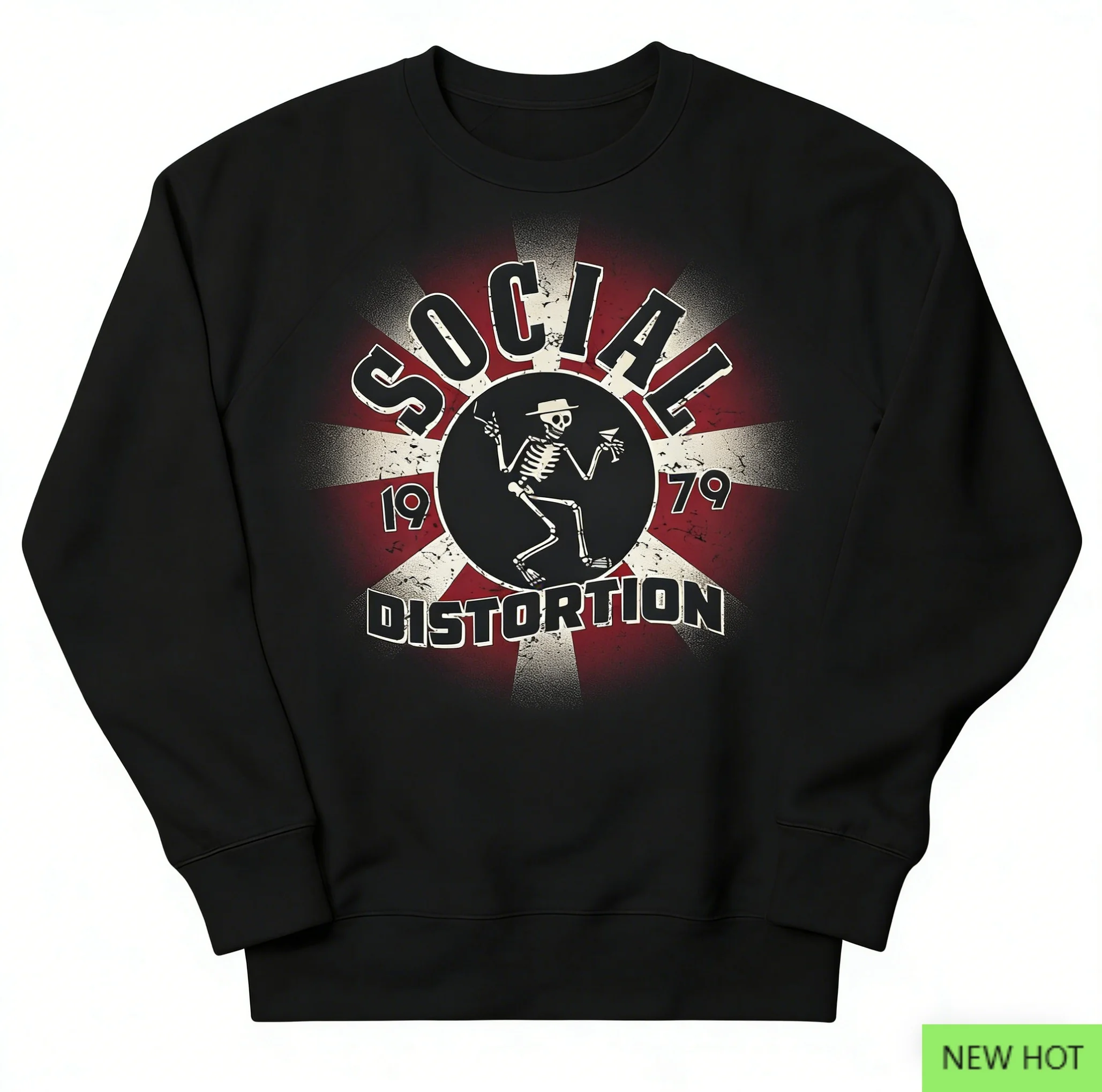 التشويه الاجتماعي 1979 بياقة دائرية، توب بانك روك، مثالي للمعجبين الذين يحبون الولايات المتحدة بانك روك وريترو هاردكور فيبي #1