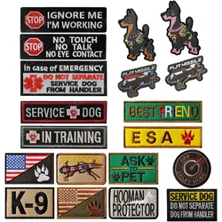 Best Friend ESA Service Dog Work Training Ask Pet Badges K9 Beast Mode Patch PVC Rubber For Harness Vest Collar Leash