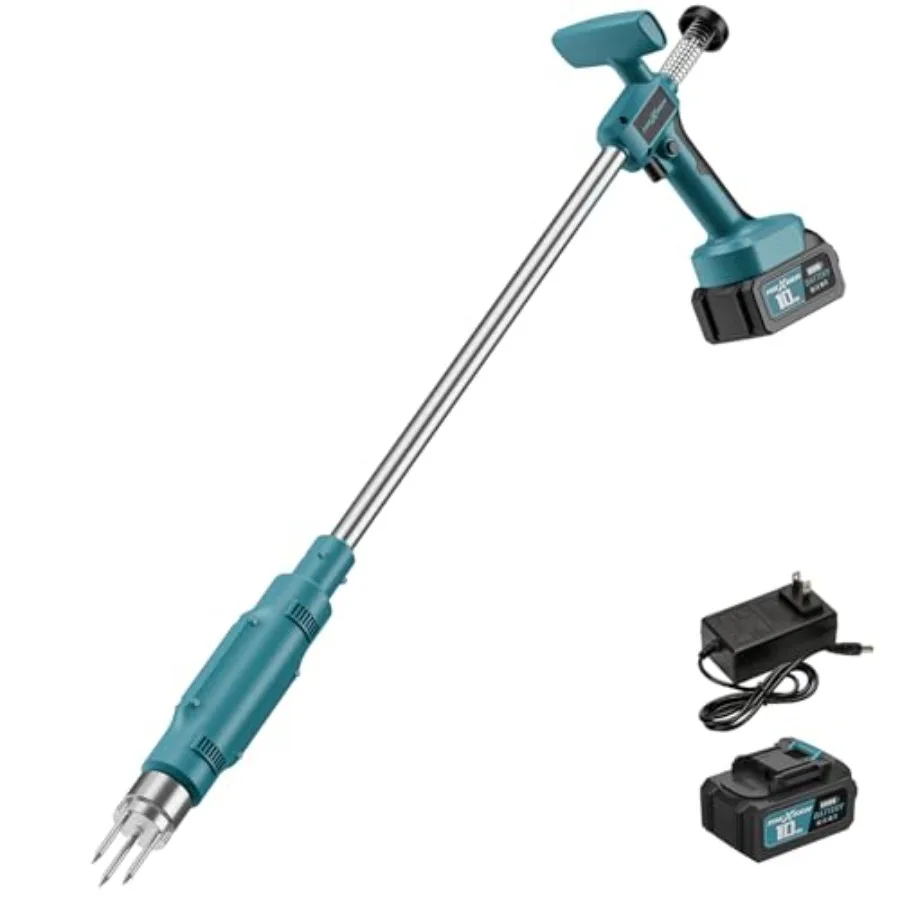 

Электрический прополочный инструмент для удаления сорняков стоя на месте, 21В, на аккумуляторе, с 1 аккумулятором 3000 мАч, сверхмощный, с 3-зубчатым стальным прополочным инструментом для удаления корней