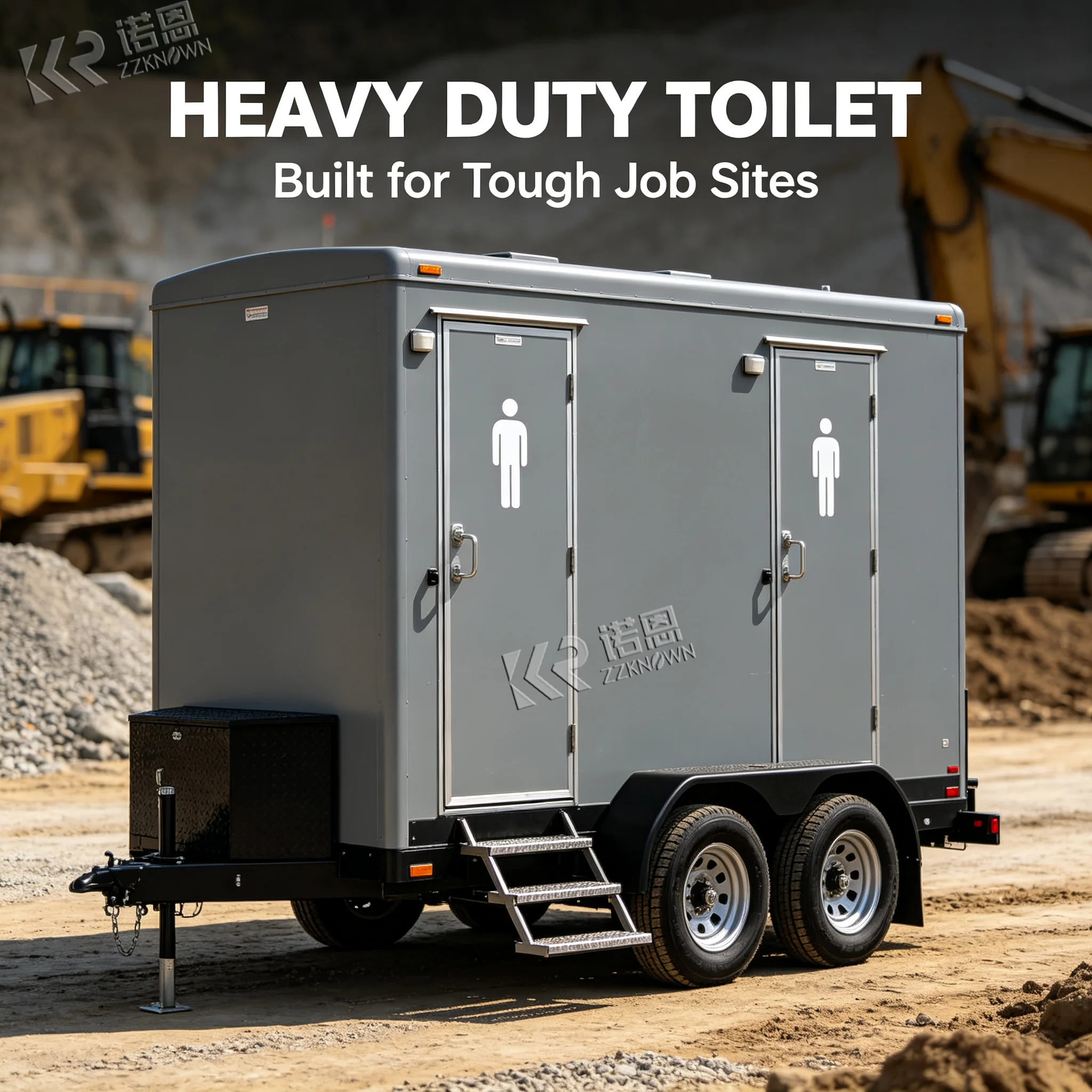 Portable Restroom Trailer with Shower Mobile Toilet Trailer for Camping Event Rental Business