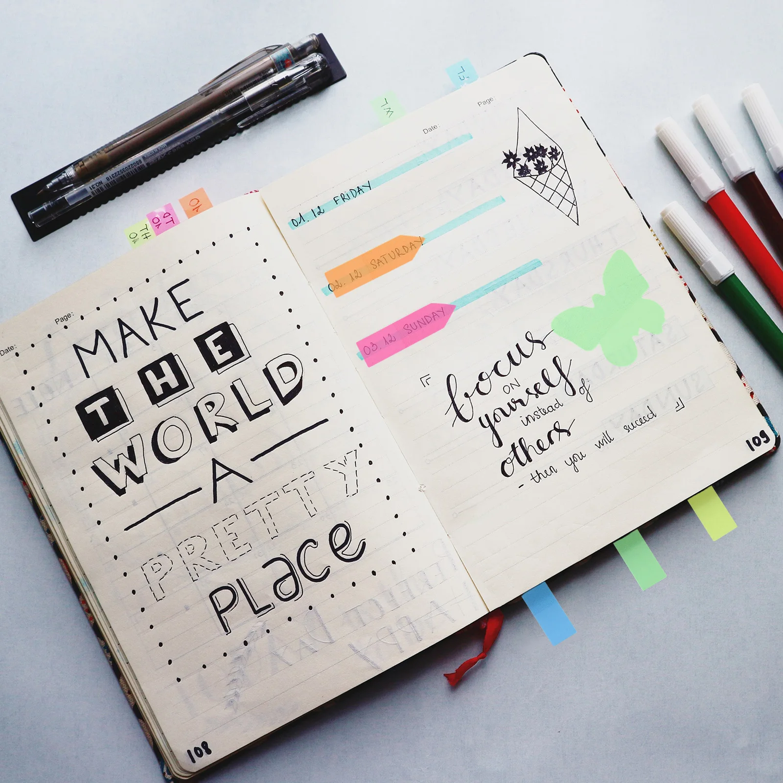 6 Sets Bar Transparent Notes Bookmarks Student Use Journal Stickers Aesthetic Pet Paper Tabs for Notebooks