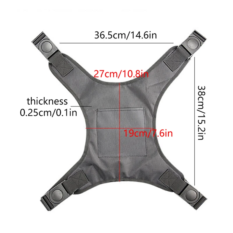 Vest-Style Backrest Wheelchair Girdle Patient Wheelchair Anti-Fall Restraint Support Fixed Protective Strap