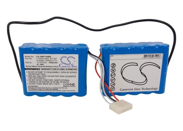 Medical Battery For GE Moniteur Dinamap Pro 1000 1006   1008  1009 Volts 12.0  Capacity 7600mAh