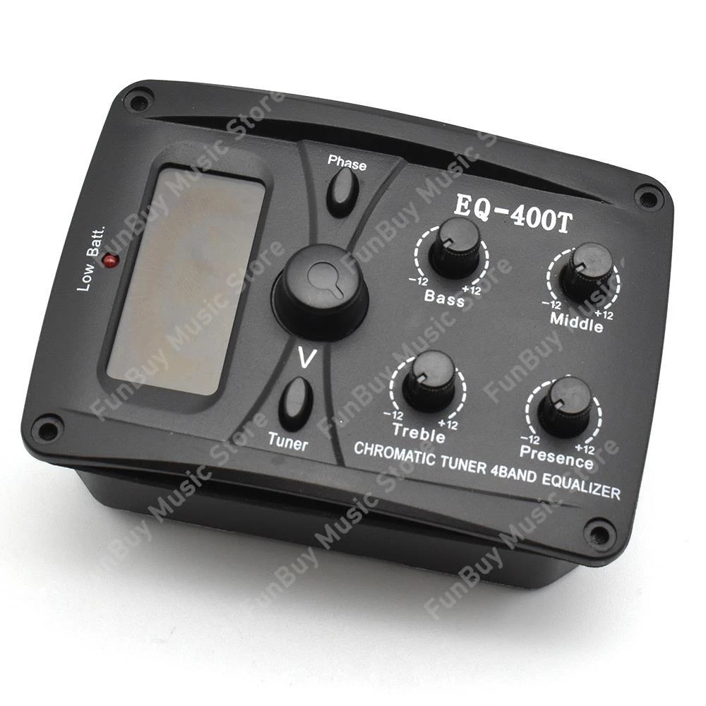 Afinador lcd acessórios de guitarra captador de guitarra acústica série 2/3/4 bandas eq equalizador pré-amplificador folk guitarra piezo captador