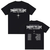 2025 Summer New Ateez Go Bright World Tour Will To Power T-Shirt Men's and Women's Fashion Hip Hop Short Sleeve T-Shirt