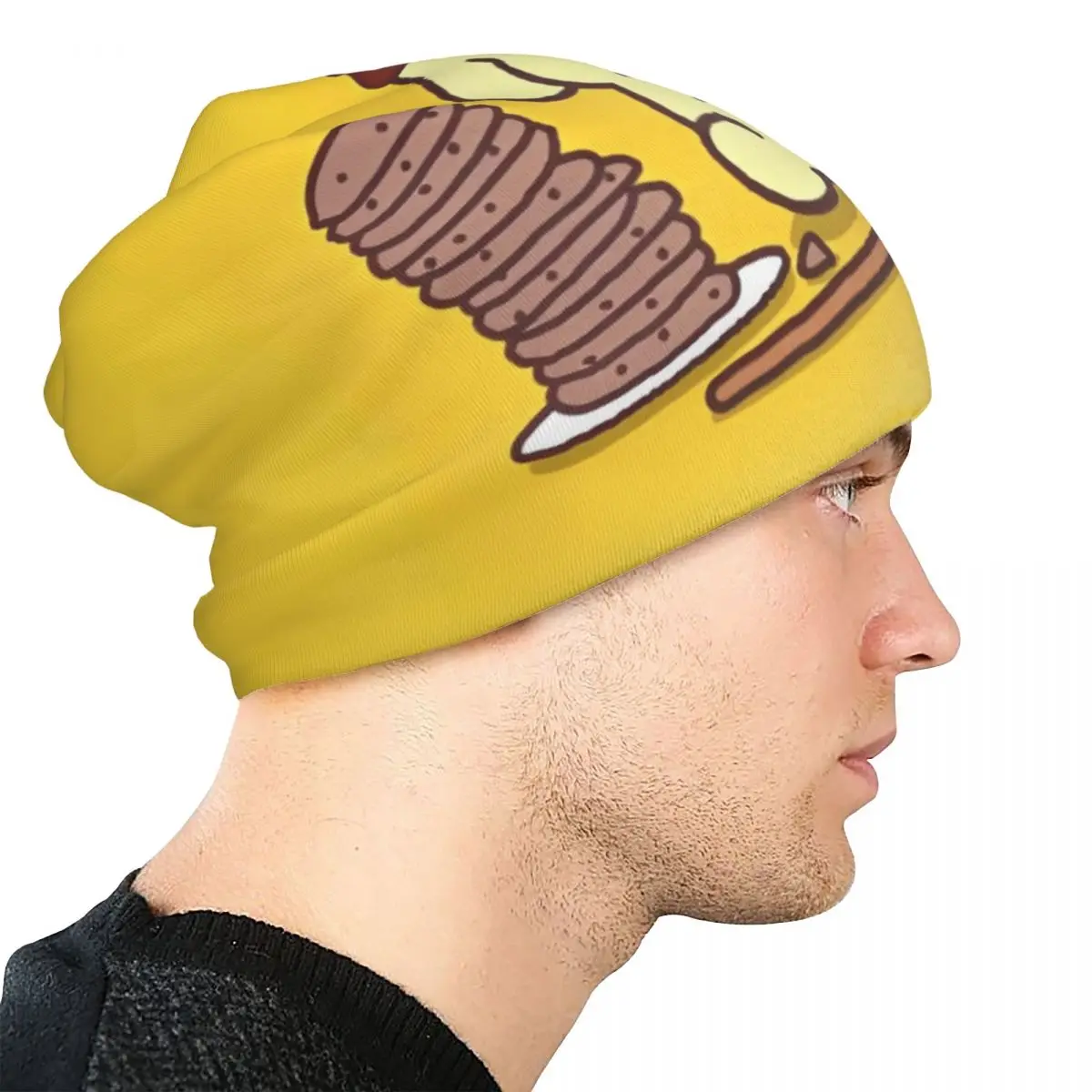 ポムポムプリンクッキーを食べるキャップヒップホップ男性女性スキースカリービーニー帽子夏暖かいデュアルユースボンネット帽子