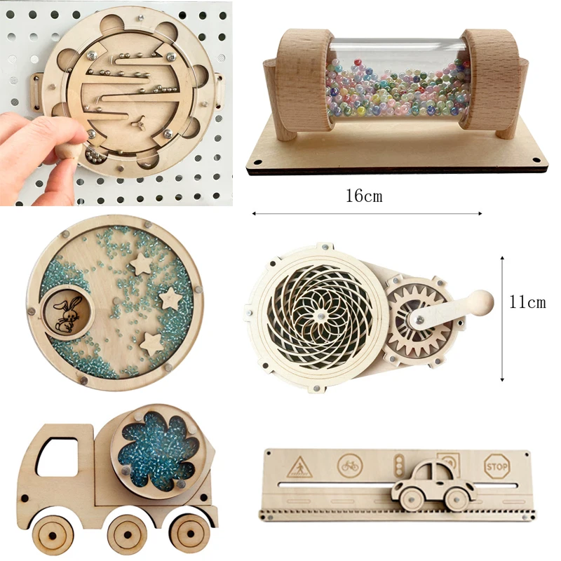 Planche occupée Montessori, jouets éducatifs précoces, formation cognitive, apprentissage des compétences pour nourrissons, jeu en bois, accessoires de bricolage