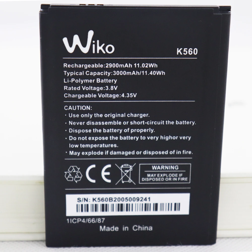 3.8V 3000mAh Battery For Wiko K560 Mobile phone battery