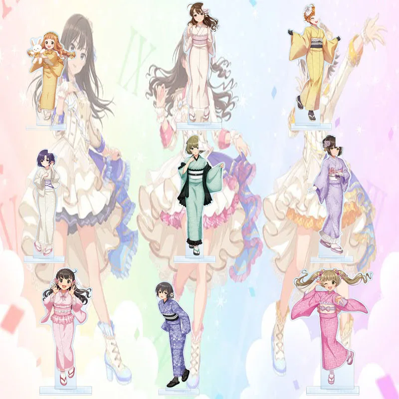 THE IDOLM@STER CINDERELLA GIRLS Acrylic Standee Clear Vivid Print With Base Tabletop Decoration Collectible Souvenir Keychain