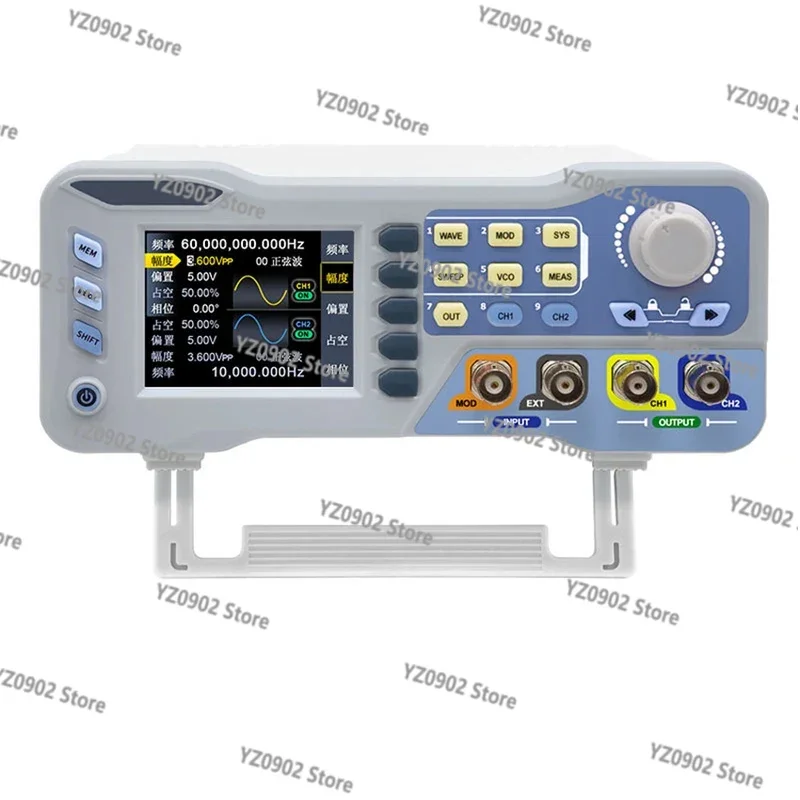 

JDS6600 Dual Channel Function Arbitrary Waveform Generator | 50MHz/60MHz, 275MS/s, 14Bits with Frequency Meter