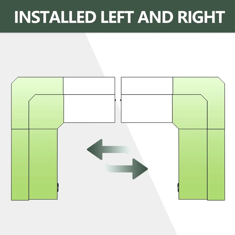 75 بوصة، يدعم أكثر من 300 رطل، مكتب قائم كبير على شكل حرف L، مكتب كهربائي قابل للتعديل على شكل حرف L، مناسب للمكتب المنزلي