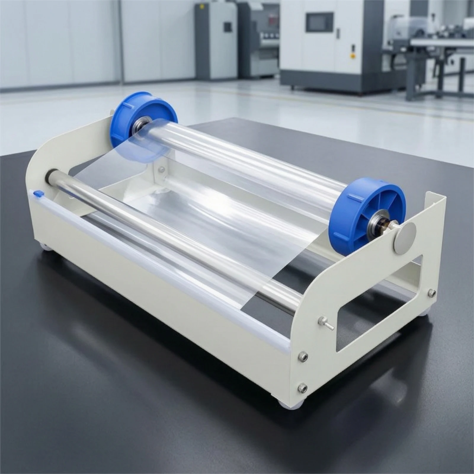 Stretch Wrap Dispenser with Cutter Heavy-Duty Stretch Film Dispenser with Film Cutter for Warehouse Workers