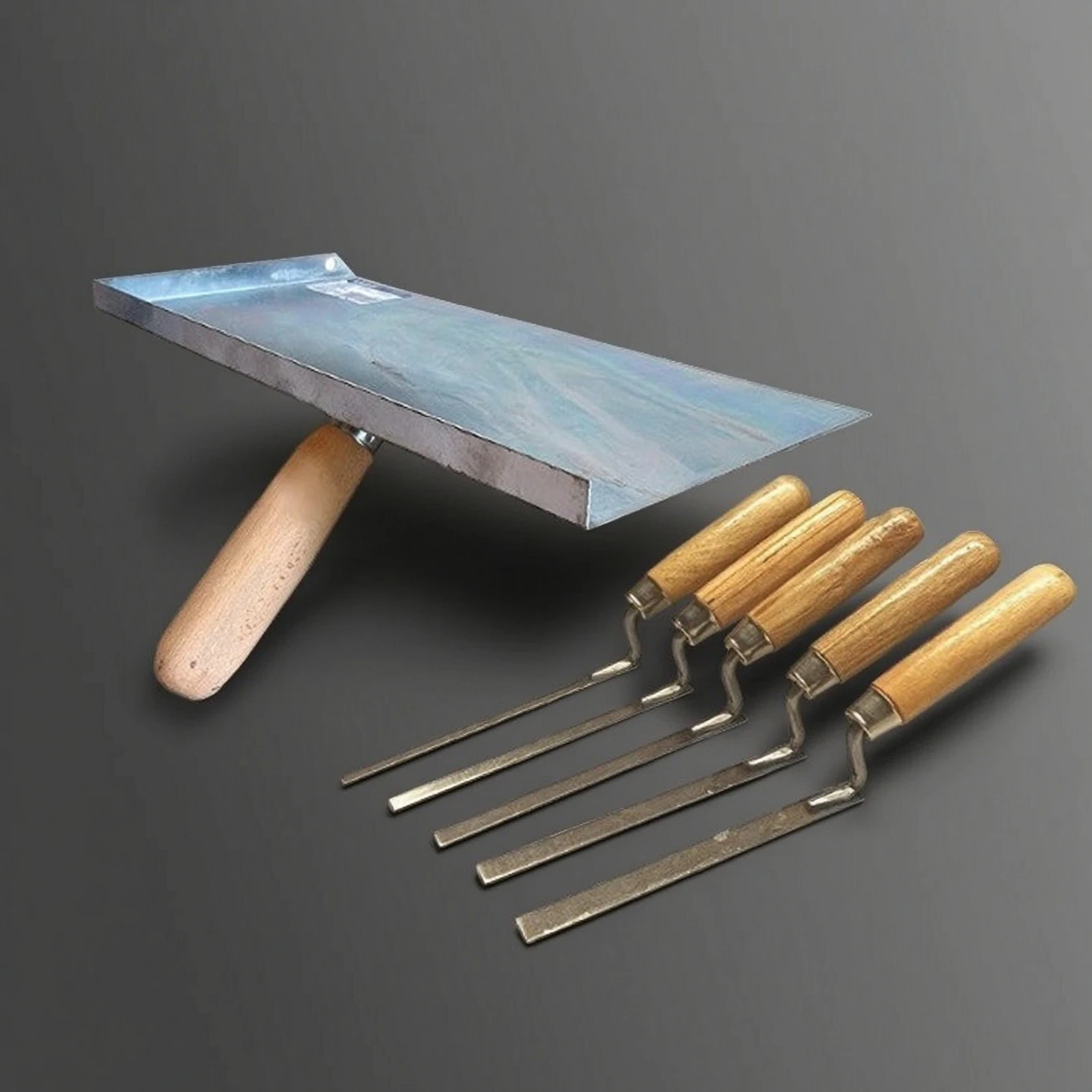 

6 Pieces Trowel Set Flat-Blade Hand Tool for Tilers, Grouting, Tiling