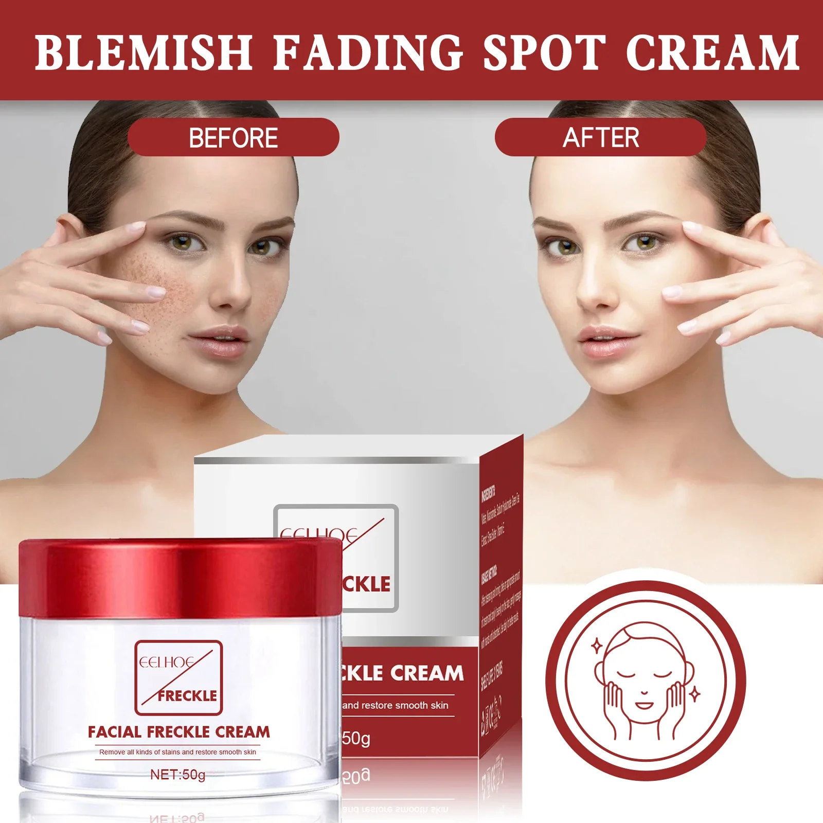 Facial Freckle Cream Niacinamide Whiten Cream Fade Dark Spot Reduce Pigmentation Brighten Skin Moisturize Firm Face Care Product