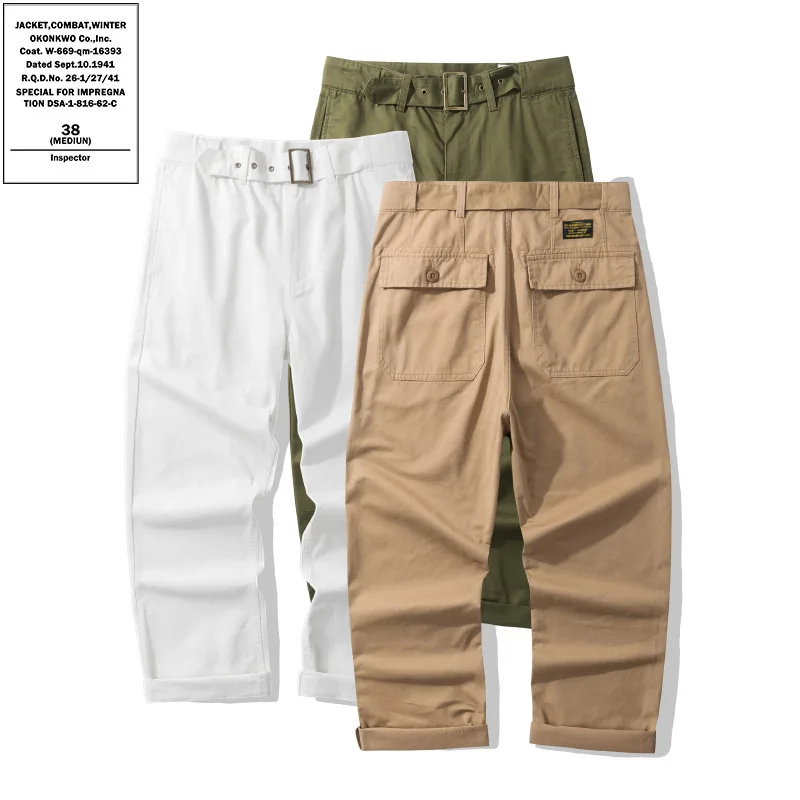 

Повседневные мотоциклетные брюки Khoha: легкие, всесезонные, прямого кроя, со средней посадкой, на молнии, без стрейча, в японском ретро-стиле