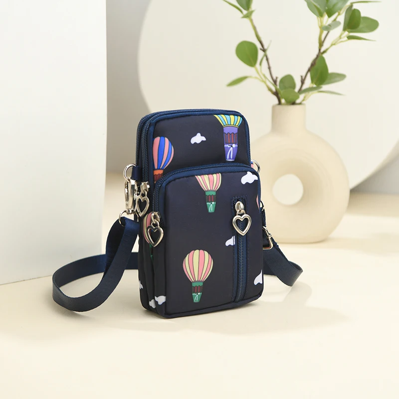 New men's crossbody messenger bag, nylon mobile phone storage bag, coin bag, sports arm bag, key card messenger bag