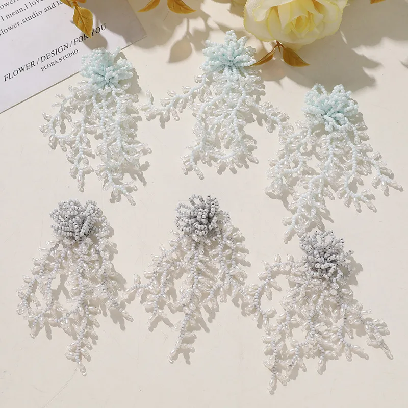 Shoe Charms 1 Piece Colorful Resin Beaded Tassel Flower Cluster DIY Decor for Jelly Clog Sandals Princess Crystal Garden Korean