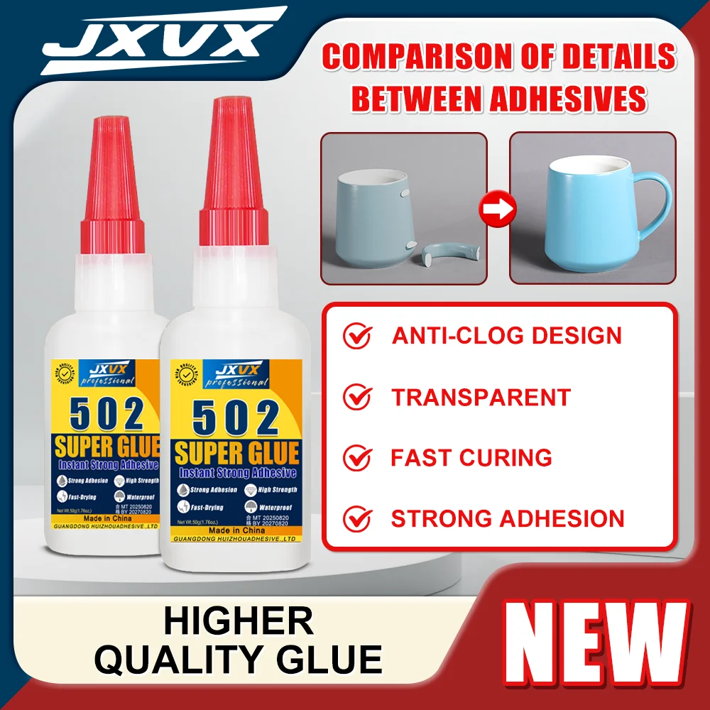 Cyanoacrylate (CA) 502 غراء فائق القوة - زجاجة 0.7 أونصة - لاصق ملء الفجوة للخشب والحجر والسيراميك والمطاط والزجاج المعدني القوي أداة الغراء السائل.
