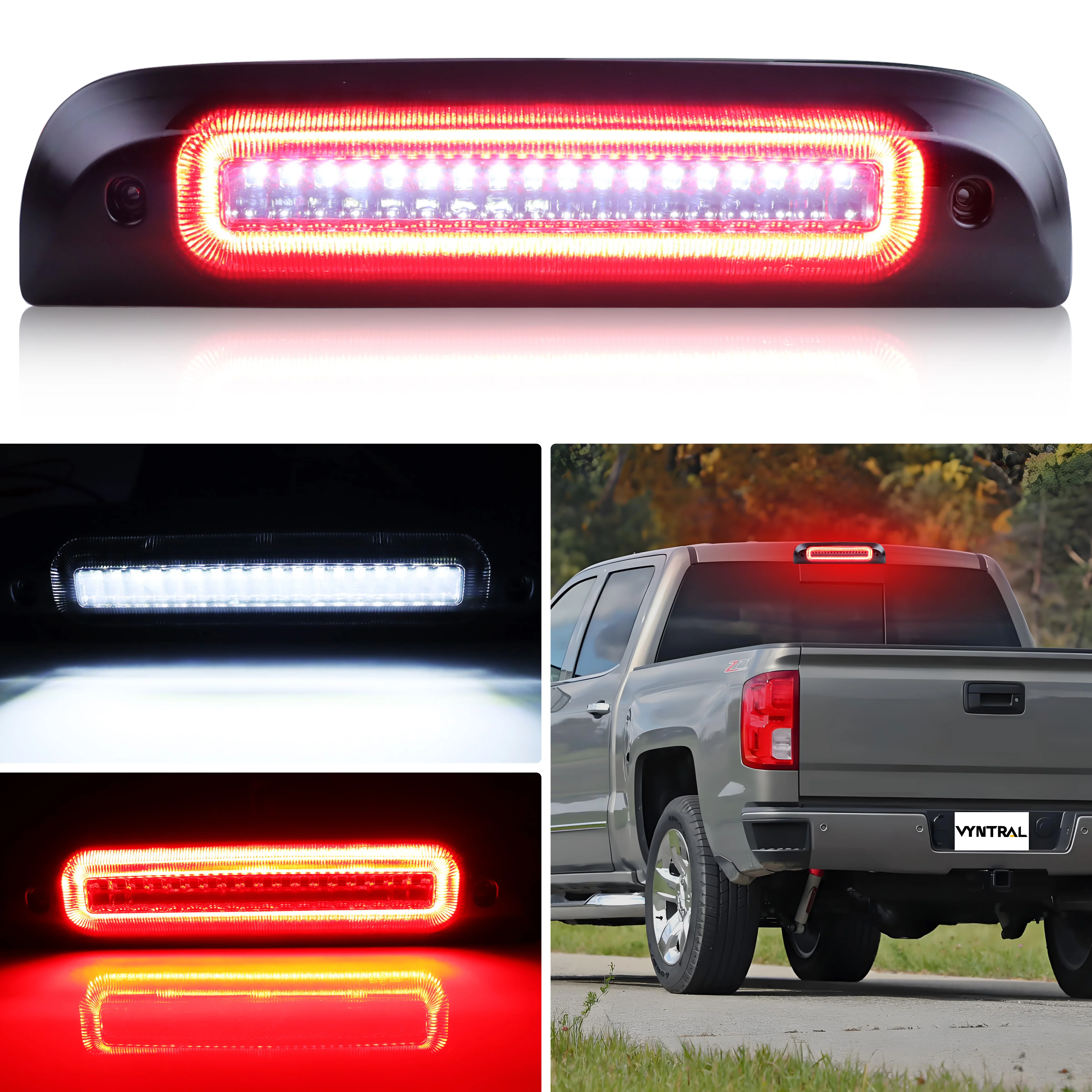 1Pcs Rear Stop Cargo Light Tail Light 3rd Third Brake Light LED For 2014-2019 Chevrolet Silverado GMC Sierra 1500 2500HD 3500HD