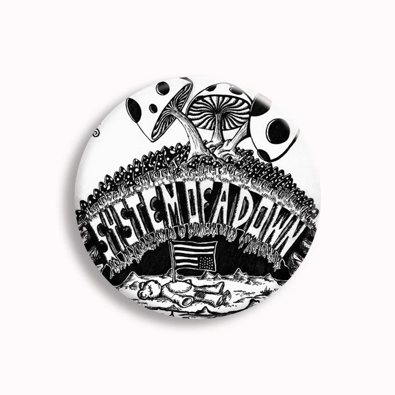 Système de bande de métal lourd rétro d'un bouton souple vers le bas, couverture d'album de groupe de Rock, broche esthétique, Badge de sac, accessoires cadeaux pour Fans