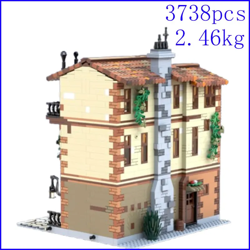 Spot MOC-131698 152408 średniowieczna architektura DIY małe klocki konstrukcyjne do samodzielnego montażu zabawka edukacyjna model zestaw upominkowy ozdoba
