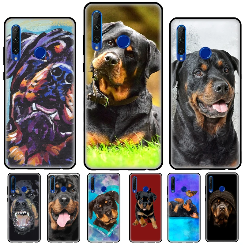 Cute Rottweiler Dog Phone Case For Honor Magic 5 4 Lite 50 70 90 8X 9X 10 Lite X6 X7 X8 X9 X8a X9a Back Cover