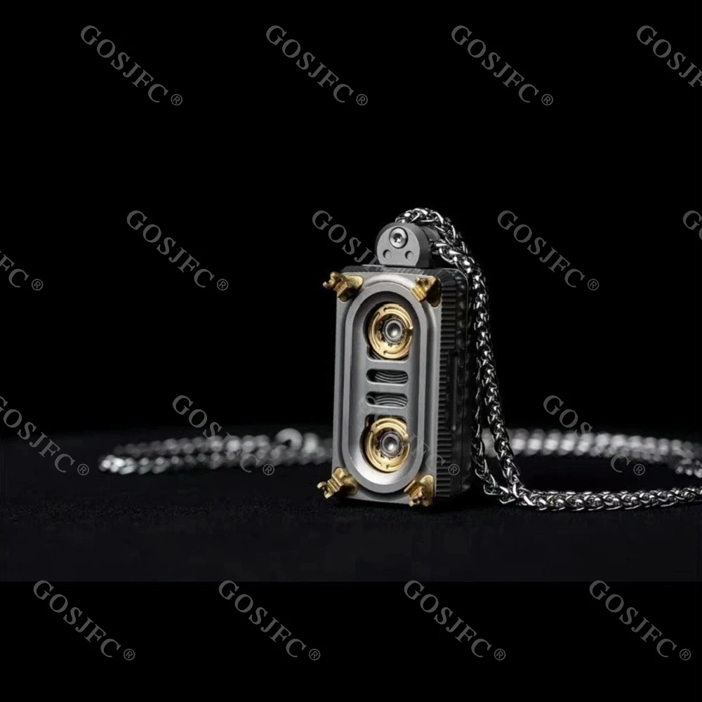 EDCELL Tape Drive Exhibition Limited Fidget Slider Titanium Brass Fidget Toys For Adults Novelty Toy Office Desk Accessories