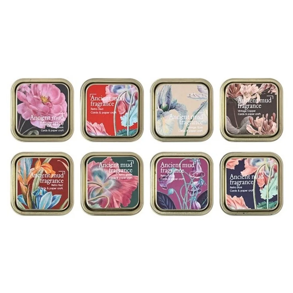 New Universal Student Ink Pad Multiple Colors Square Self Ink Stamp Oil-based ink & felt Stationery Inkpad Holiday Gifts