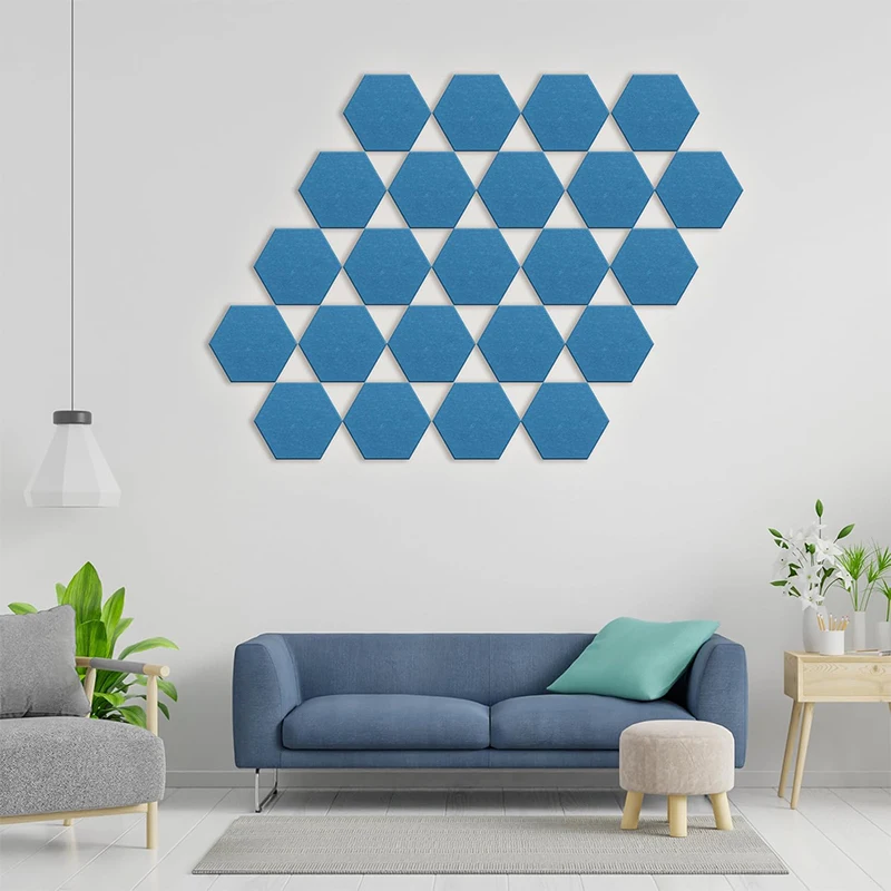 12 Pack Self-adhesive Acoustic Panels Sound Absorbing High Density Stylish Hexagonal Sound Proof Wall Panels To Absorb Noise