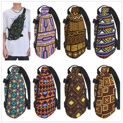 Bolsa Peito Estilo Tecido Africano para Homens e Mulheres, Bolsa de Ombro, Straddle Bag, Esporte e Lazer, Moda, Elegante