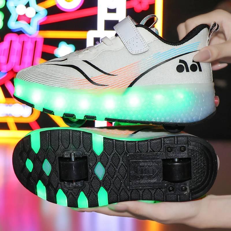 

2025 New Invisible 4-Wheel Heelys: Kids' Roller Sneakers – Boys' & Girls' Student Sports Skates