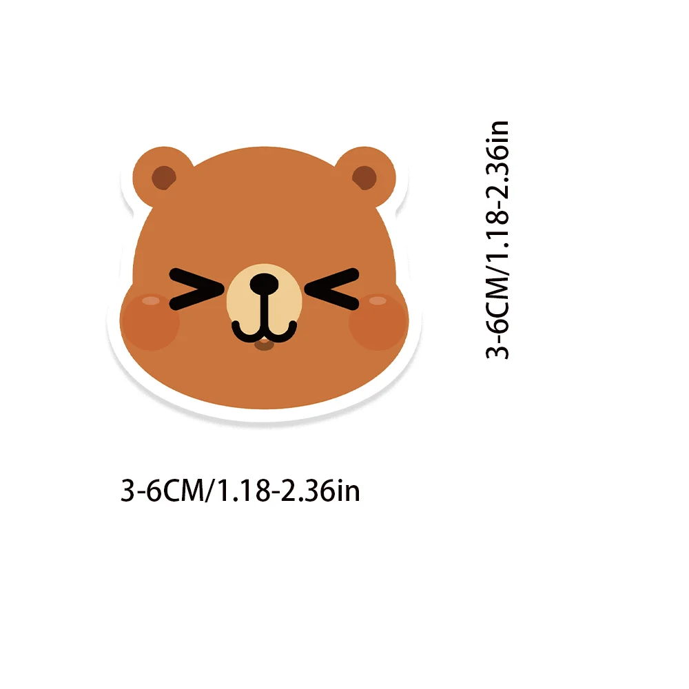 Pegatinas de oso de peluche de dibujos animados para niños, 25 piezas, decoración clásica impermeable para teléfono, cuaderno, sobre, monopatín, portátil, juguete de regalo