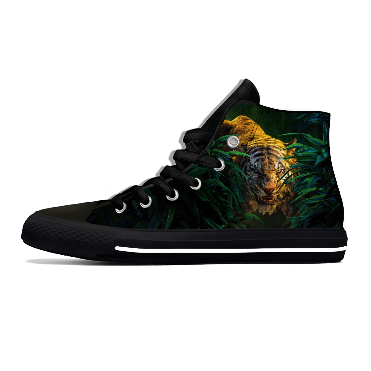 Fashion Casual Animal Tiger High Top Sneakers Mens Womens Teenager High Quality Canvas Sneaker Custom Built Couple Shoes image 3