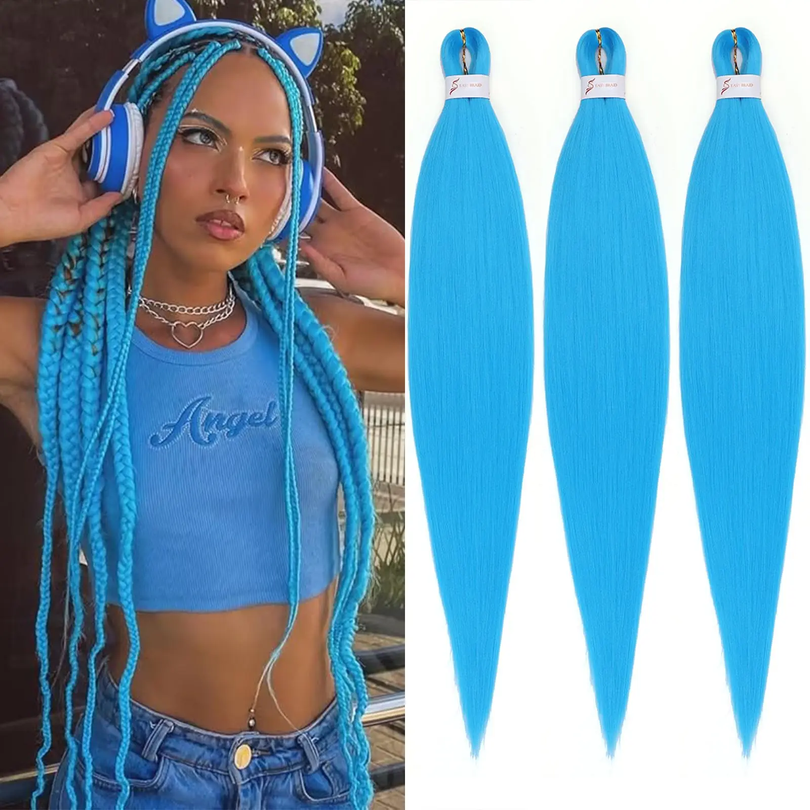cabelo-sintetico-loiro-azul-celeste-para-trancas-pre-esticado-26-polegadas-3-pacotes-textura-yaki-extensoes-de-cabelo-sintetico