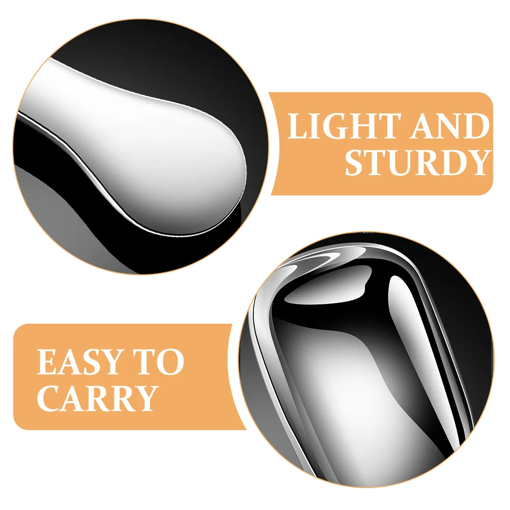 

Stainless Steel Spoon Multi- Tea Dessert Tasting Spoons Compact Lightweight Short Handle Metal Scoop