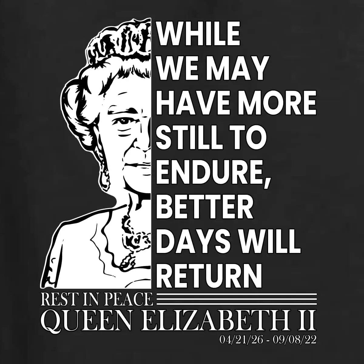 UK Flag Rest in Peace Queen Elizabeth II Famous People Men's Graphic T-Shirt