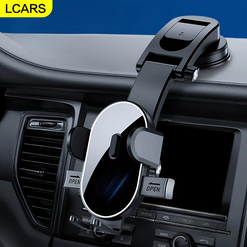 Lcars Auto-Armaturenbrett-Handyhalterung mit Spiegelstreifen, Vakuum-Saugnapf, Auto-Handyhalterung, Armaturenbrett-Hängeständer, Wasserfallständer, Teleskop-Handyhalterung, Cross-Border
