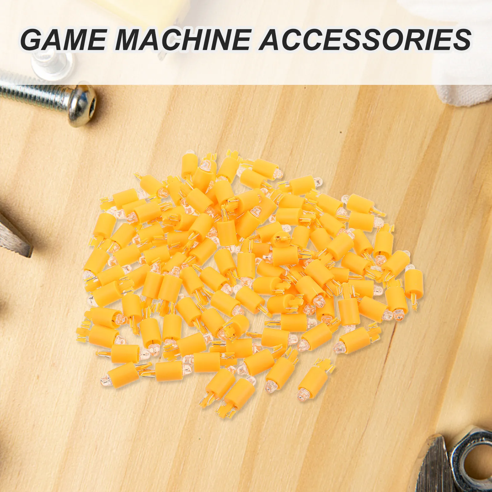 100Pcs 12V Arcade LED Bulb Yellow 11Mm Button Light Miniature Replacement for Coin Door Amusement Cabinet 11Mm Diameter LED Lamp